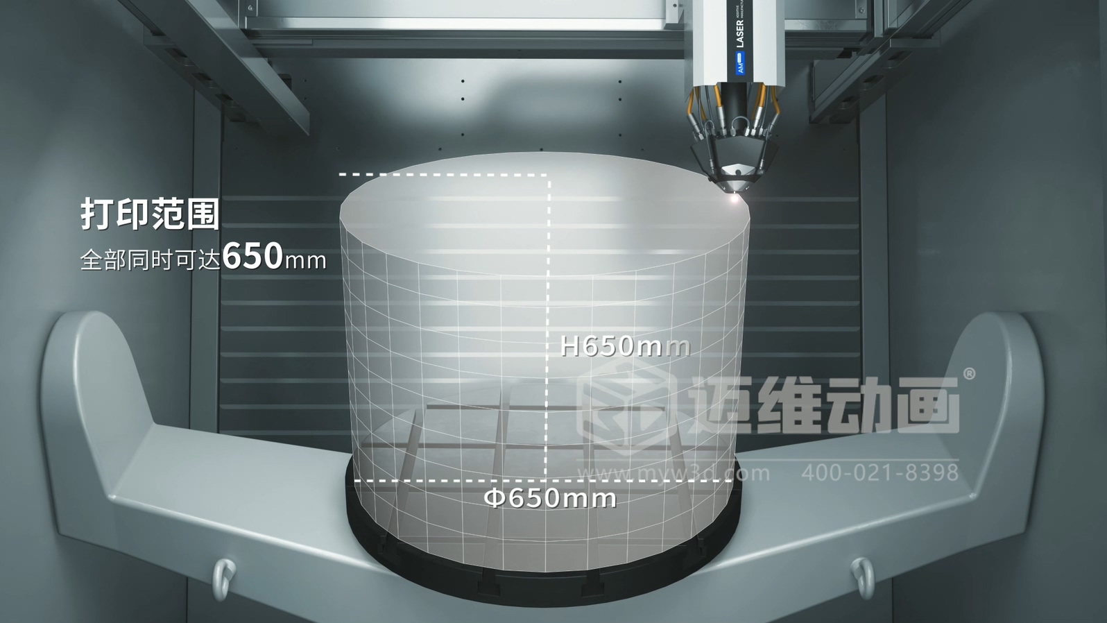 想讓客戶秒懂你的 3D 打印機(jī)？用三維動(dòng)畫展示激光送絲設(shè)備生產(chǎn)工藝，接單更輕松(圖1)